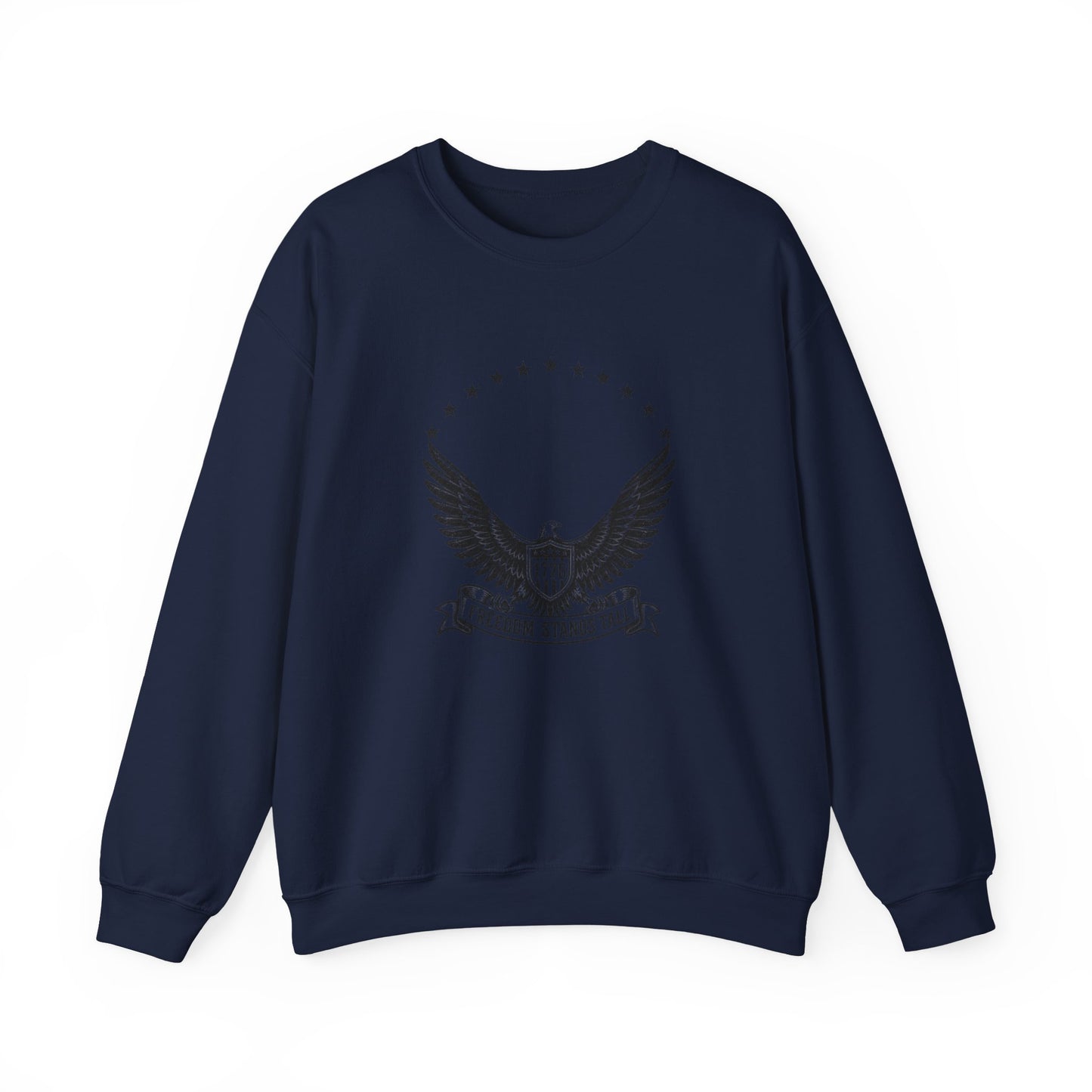 Eagle Emblem Crewneck Sweatshirt — "Freedom Stands Tall" Graphic