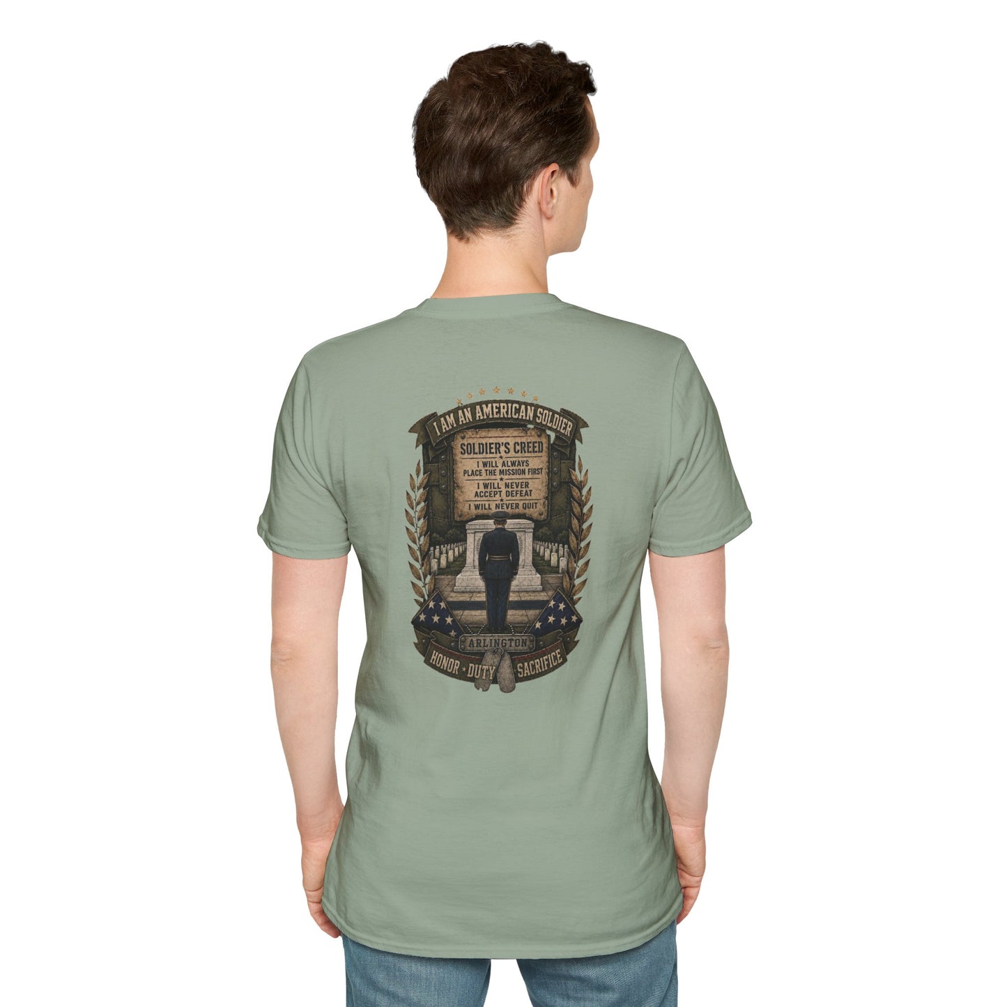 American Soldier Creed T-Shirt — I Am An American Soldier Military Tribute Tee