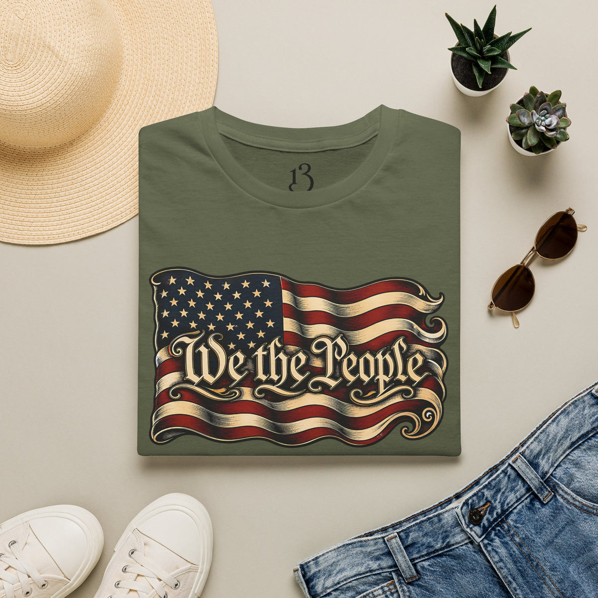 We the People American Flag T‑Shirt