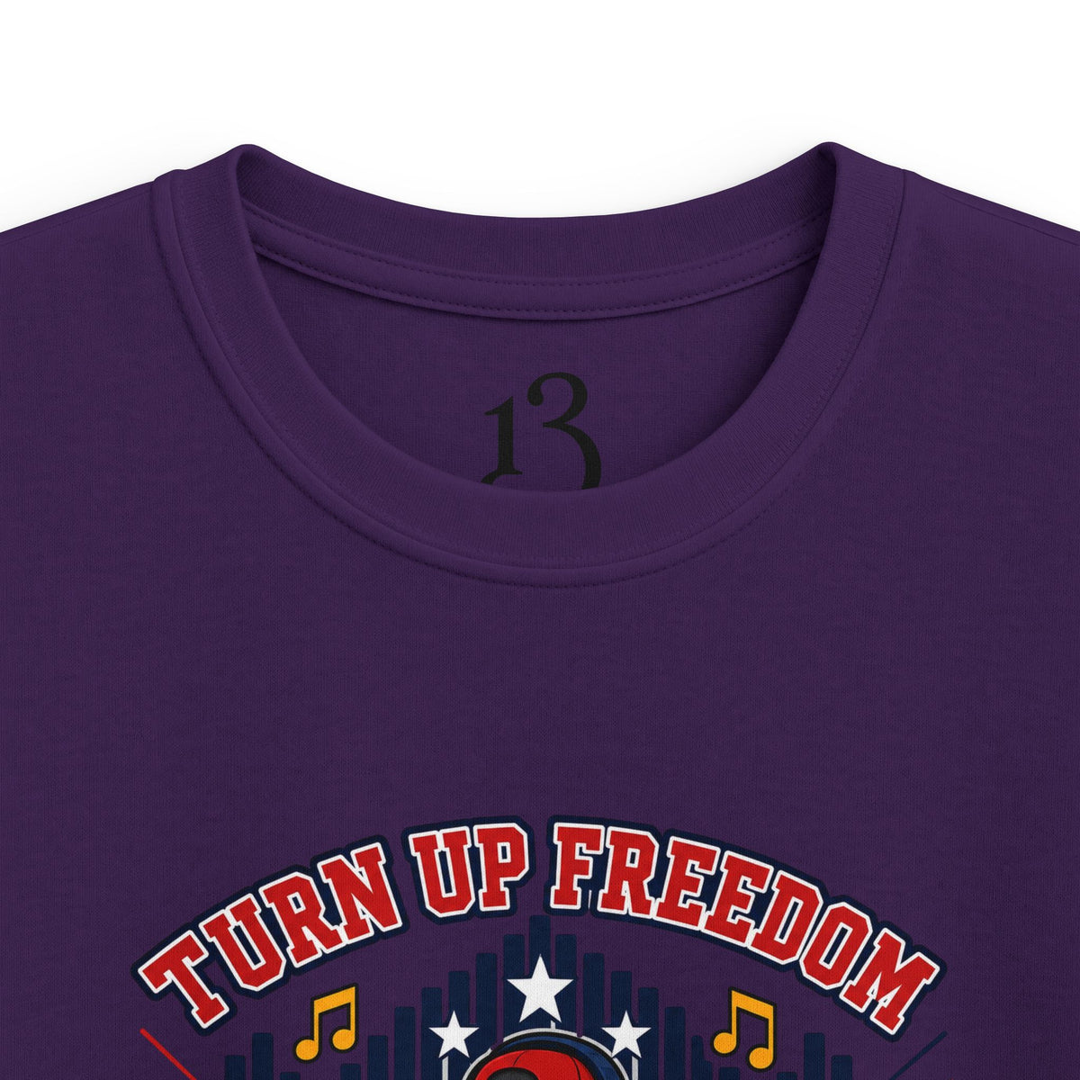 Kids Tee - "Turn Up Freedom" USA Sound Crew Patriotic Eagle Graphic