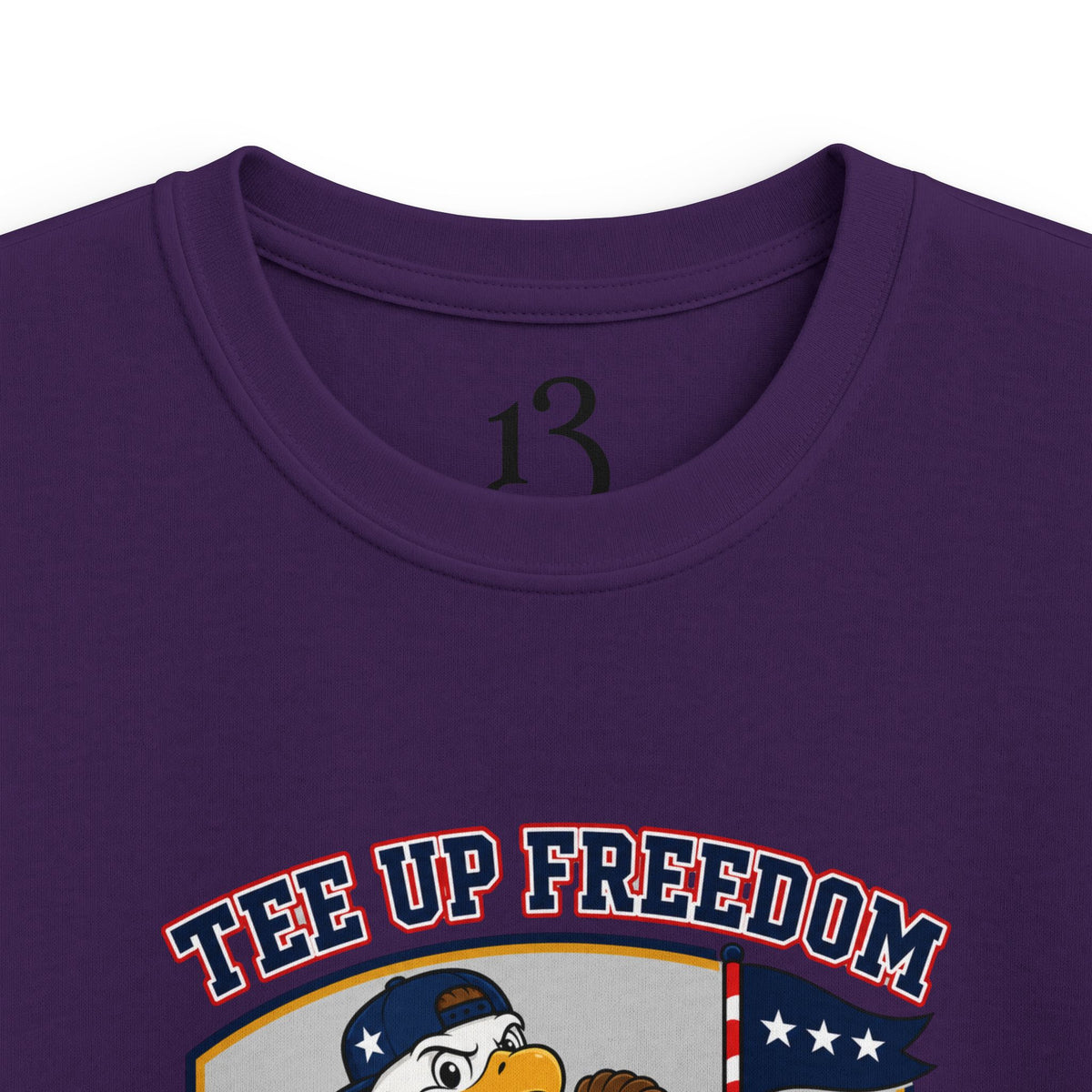 Kids T-Shirt - 'Tee Up Freedom' USA Fairway Crew Golf Graphic Tee for Boys