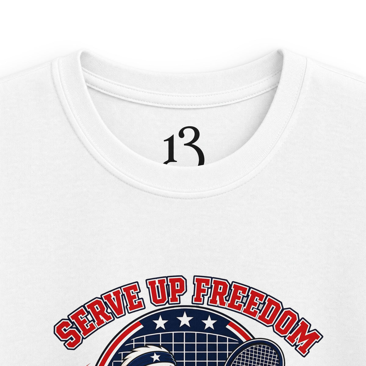 Kids Tee — 'Swing Up Freedom' Tennis Graphic Youth Shirt
