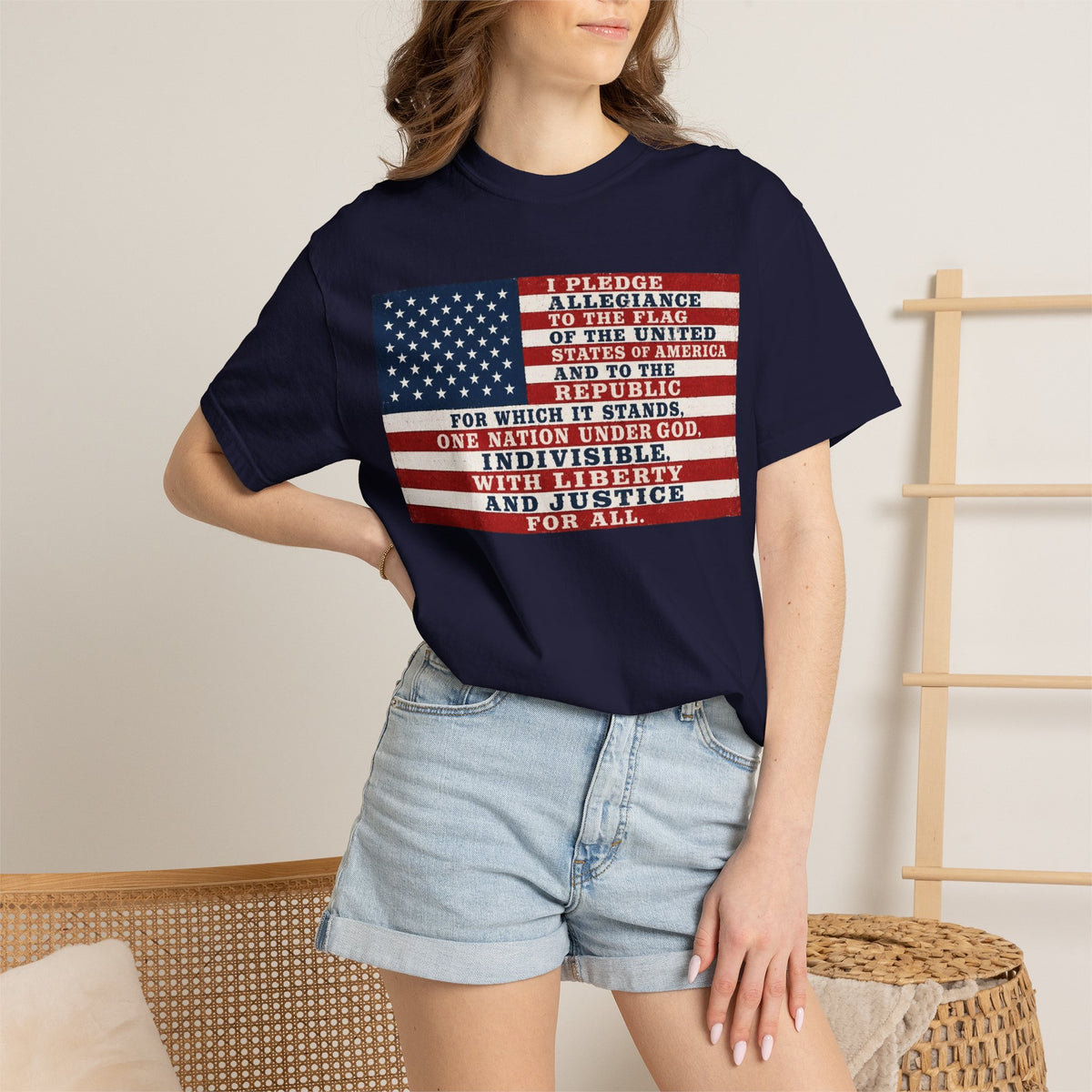 Pledge of Allegiance American Flag T-Shirt