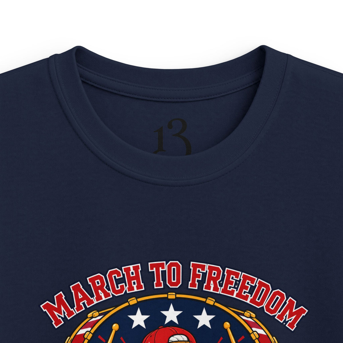 Kids Patriotic Eagle Tee - 'March to Freedom' Drumline Shirt