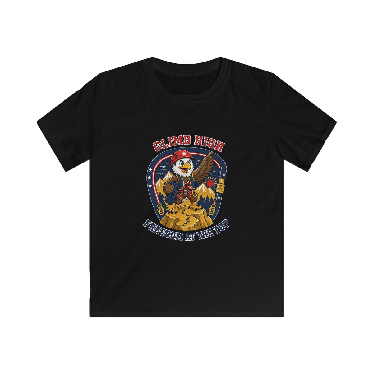 Kids T-Shirt – “Climb High, Dream Big” Adventure Graphic Tee