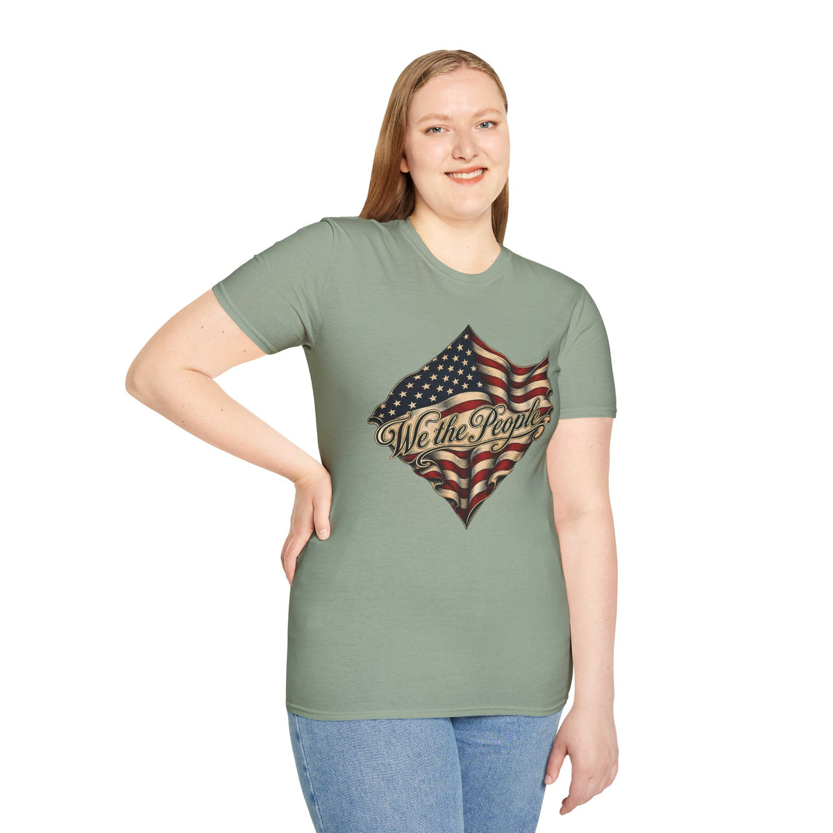 We the People Flag T-Shirt — Vintage American Patriotic Tee