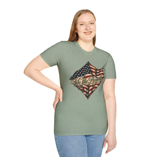 We the People Flag T-Shirt — Vintage American Patriotic Tee