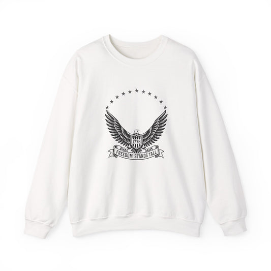 Eagle Emblem Crewneck Sweatshirt — "Freedom Stands Tall" Graphic