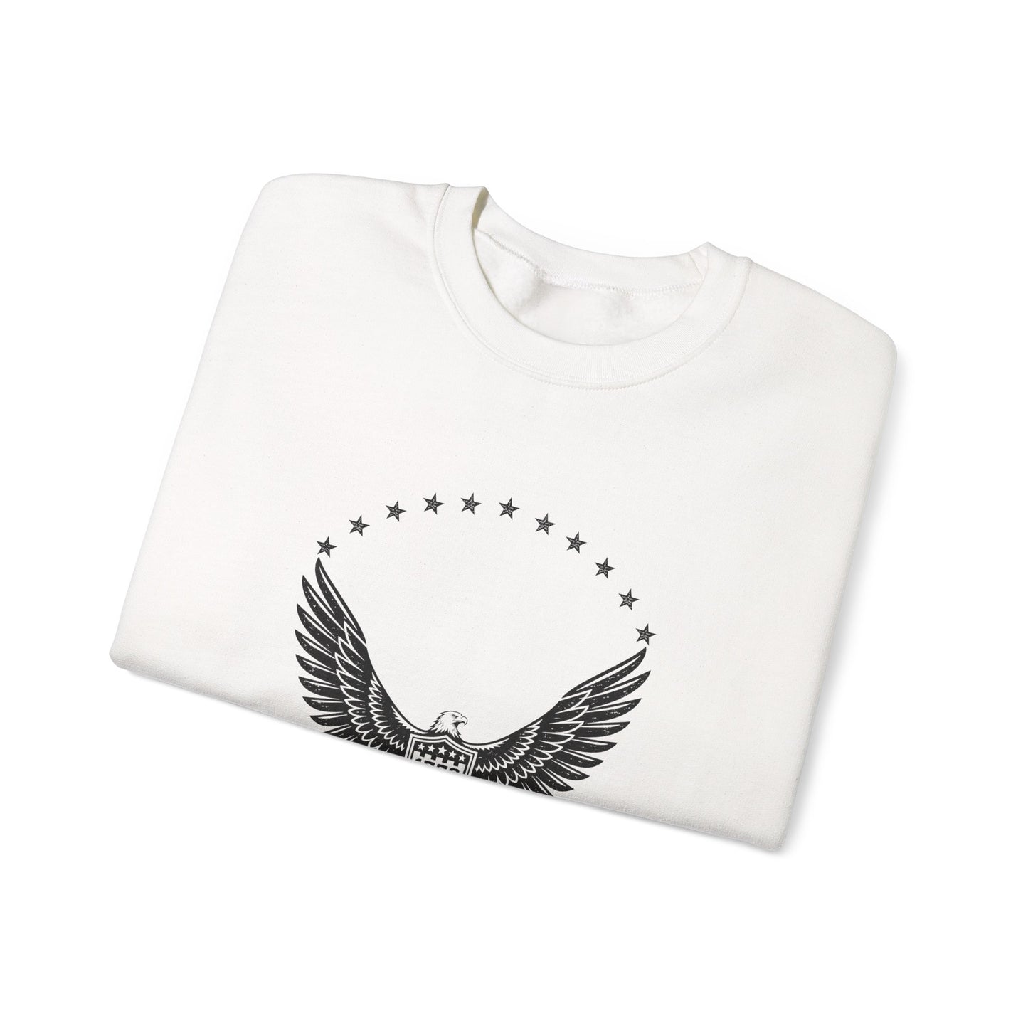 Eagle Emblem Crewneck Sweatshirt — "Freedom Stands Tall" Graphic