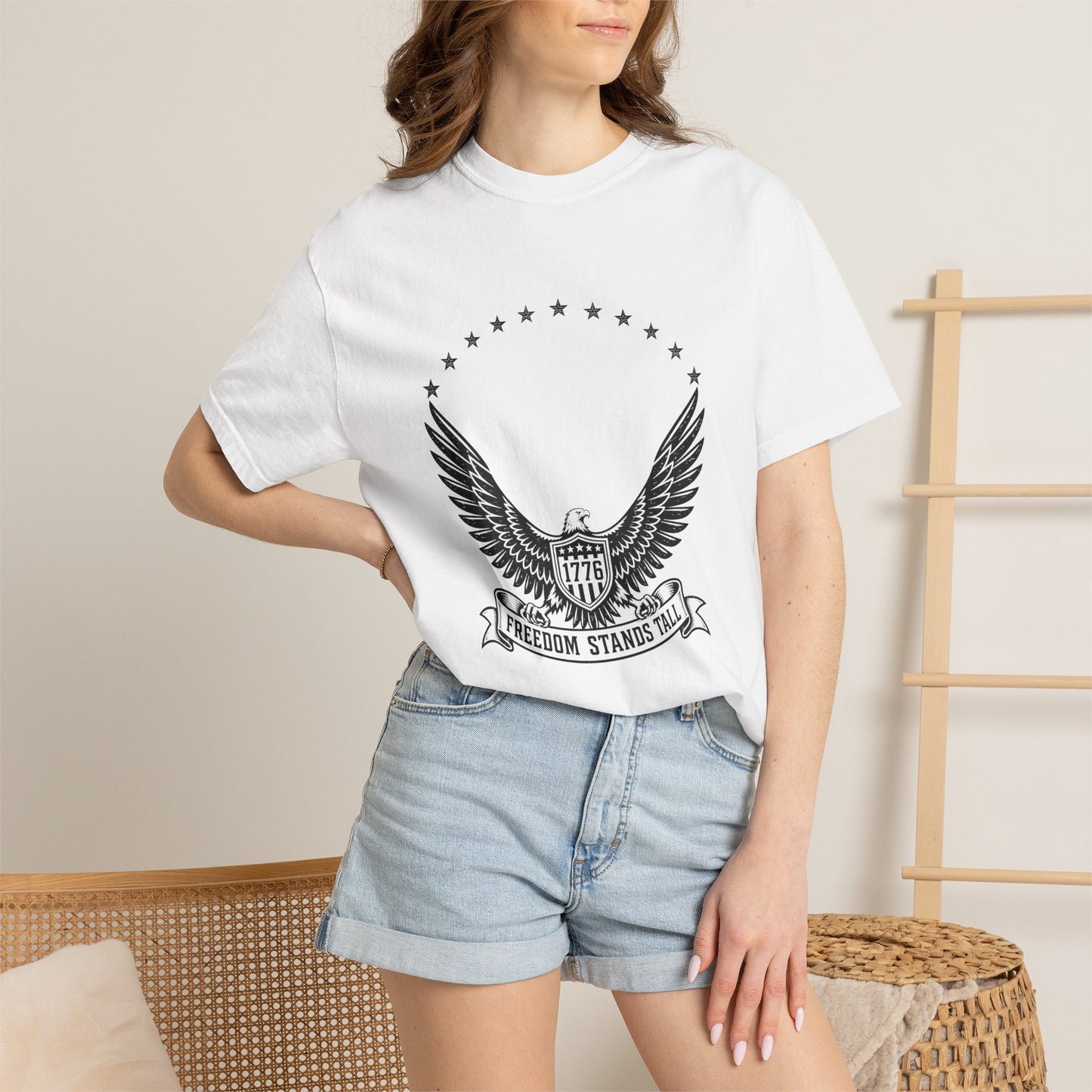 Freedom Stands Tall Eagle T-Shirt — 1776 Patriotic Tee