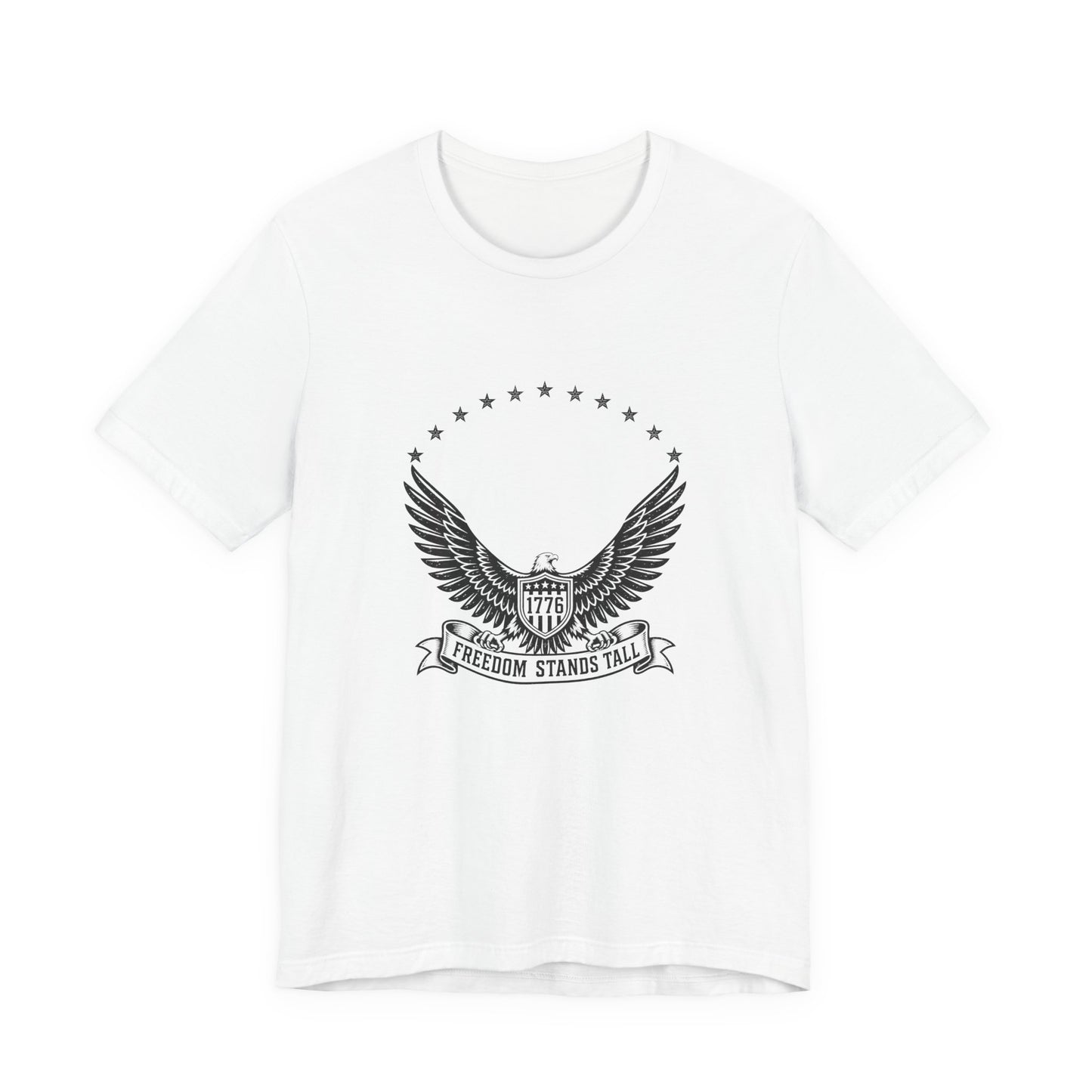 Freedom Stands Tall Eagle Tee — Patriotic 1776 American Flag Graphic T-Shirt