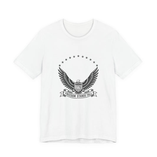 Freedom Stands Tall Eagle Tee — Patriotic 1776 American Flag Graphic T-Shirt