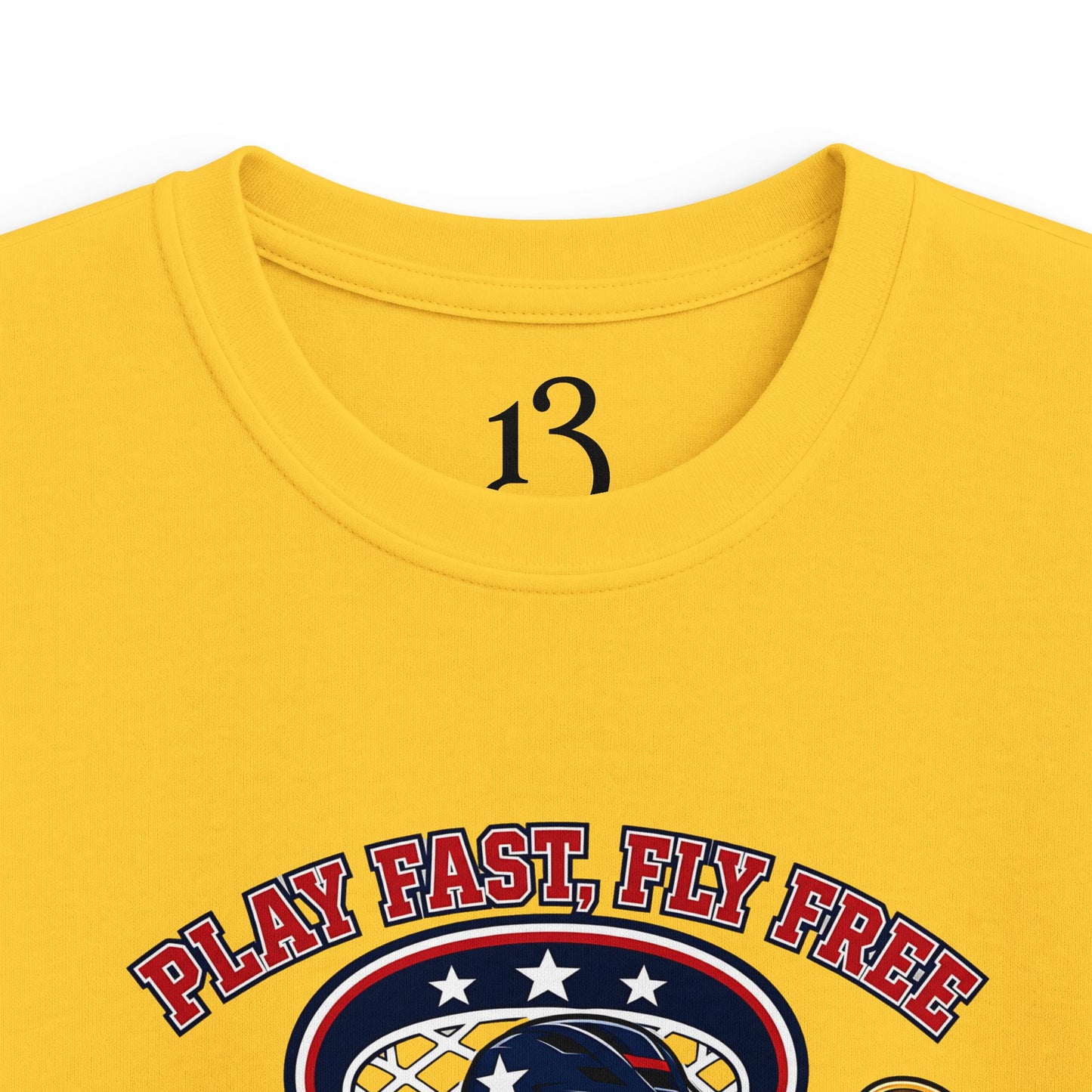 Kids Lacrosse Tee - 'Play Fast, Hit Hard' Eagle Lacrosse Graphic Shirt