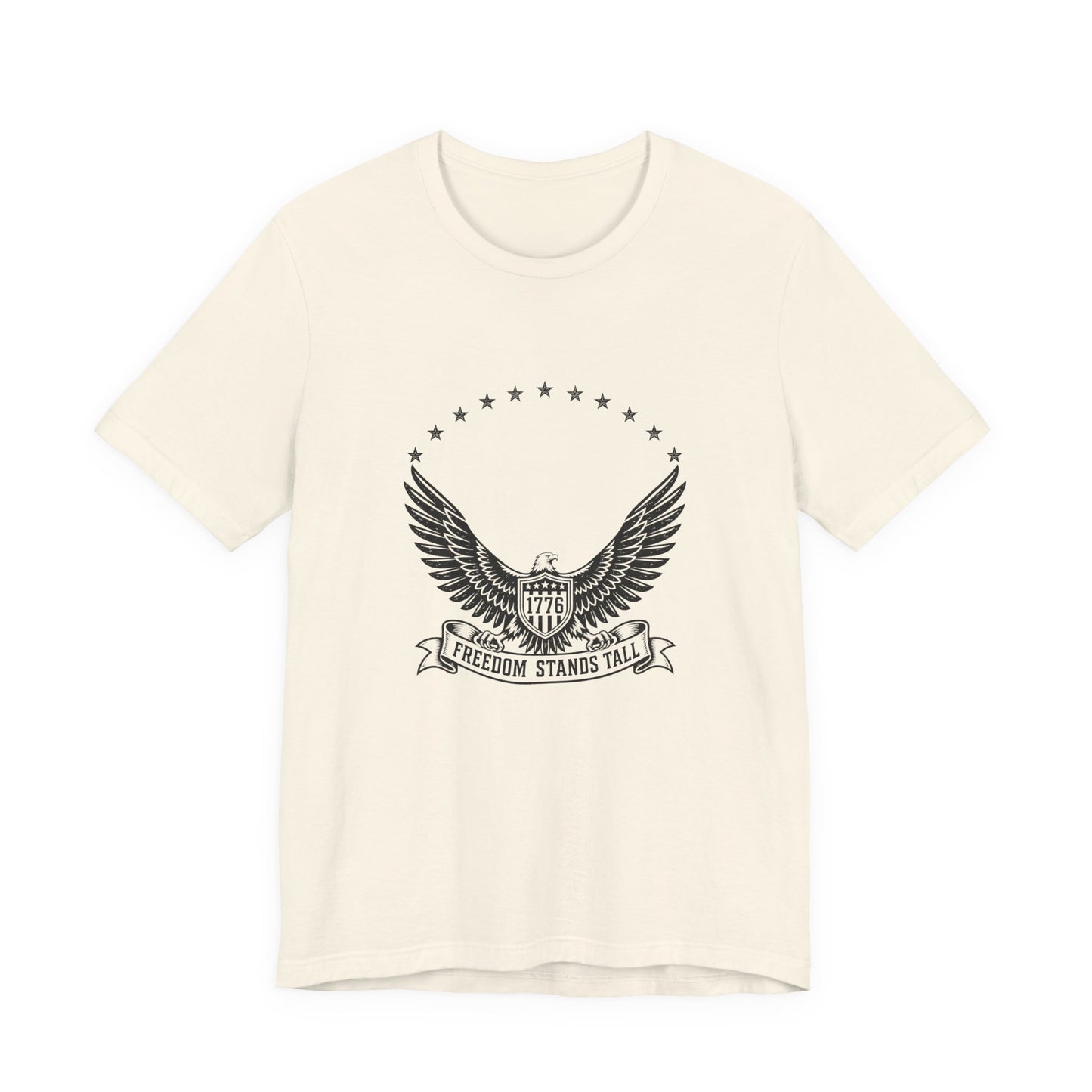 Freedom Stands Tall Eagle Tee — Patriotic 1776 American Flag Graphic T-Shirt