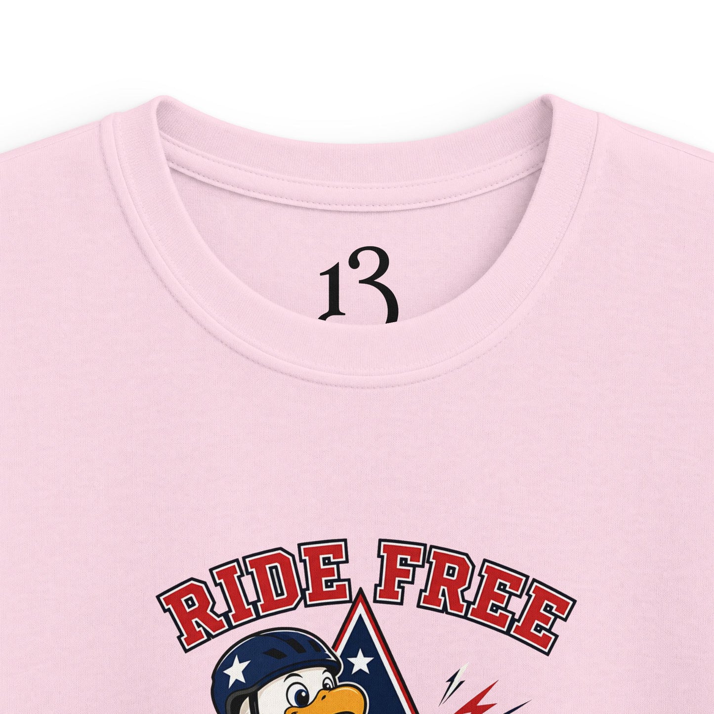 Kids' Bicycle Tee — "Ride Free" Retro Biker Graphic