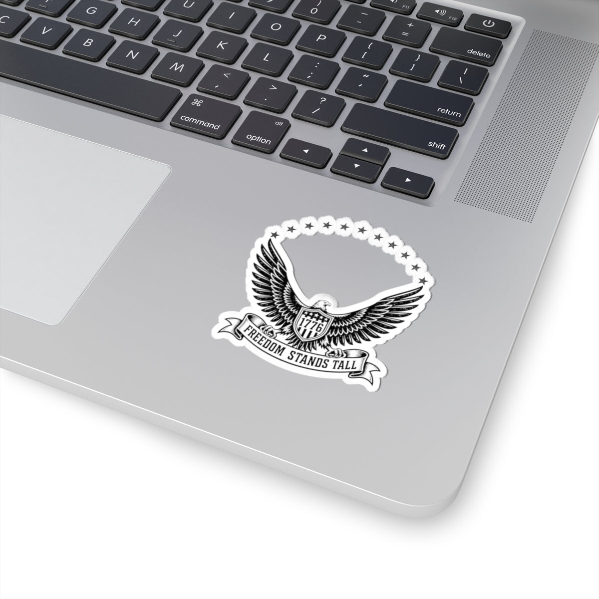 Freedom Stands Tall Eagle Sticker — 1776 Patriotic Kiss-Cut Decal
