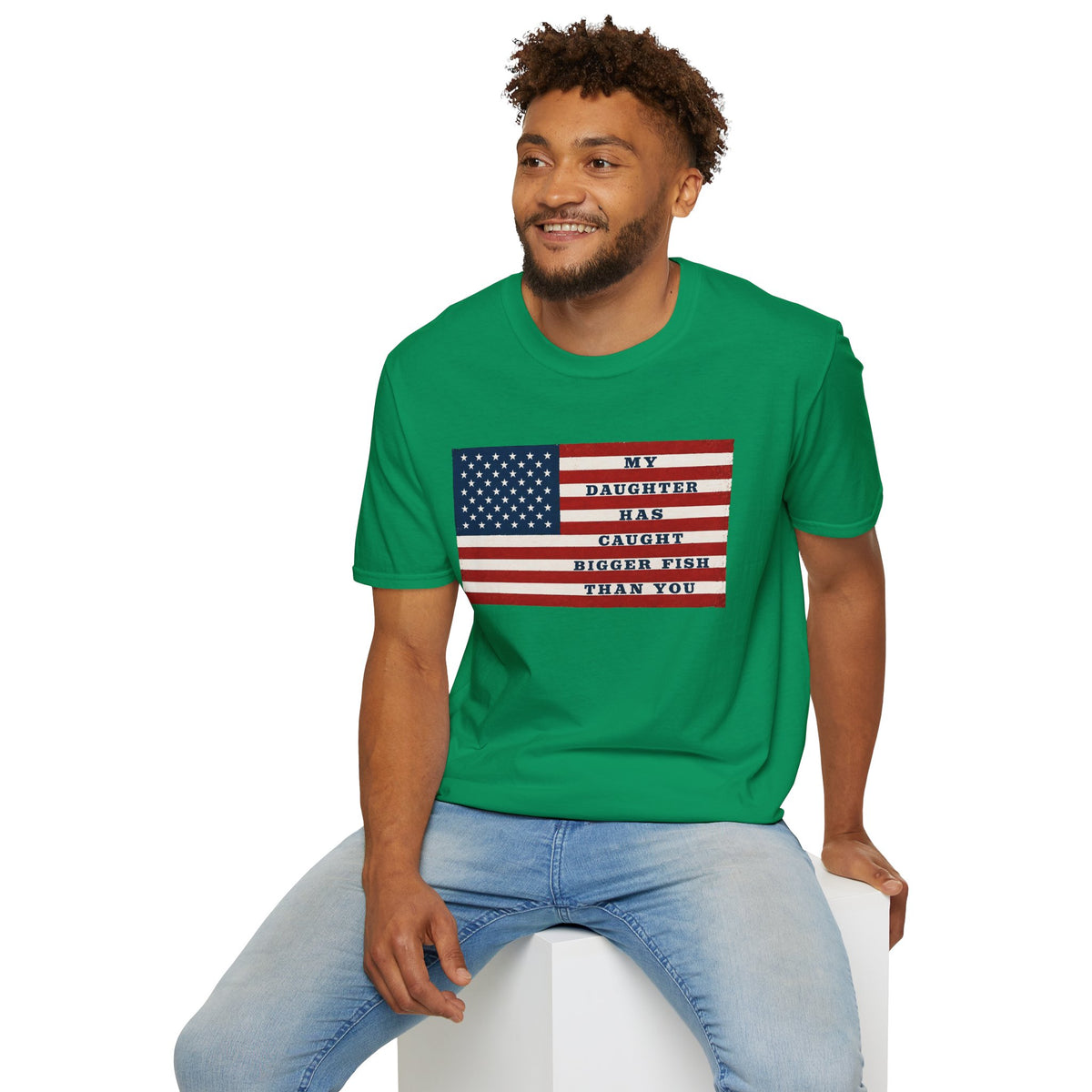 Patriotic 'My Daughter Has Caught Bigger Fish Than You' T-Shirt