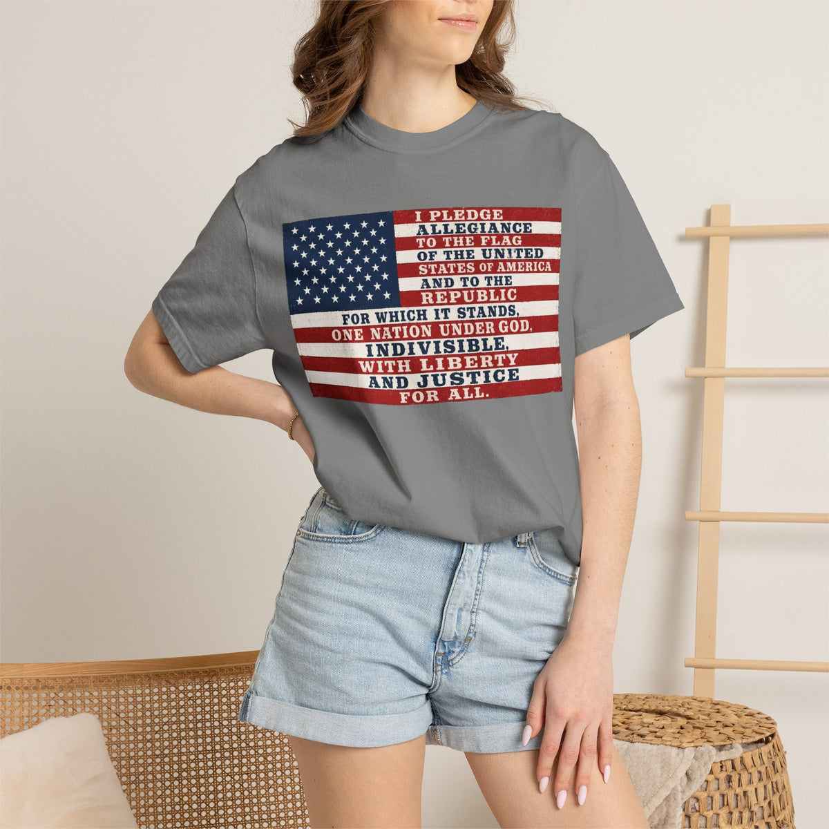 Pledge of Allegiance American Flag T-Shirt