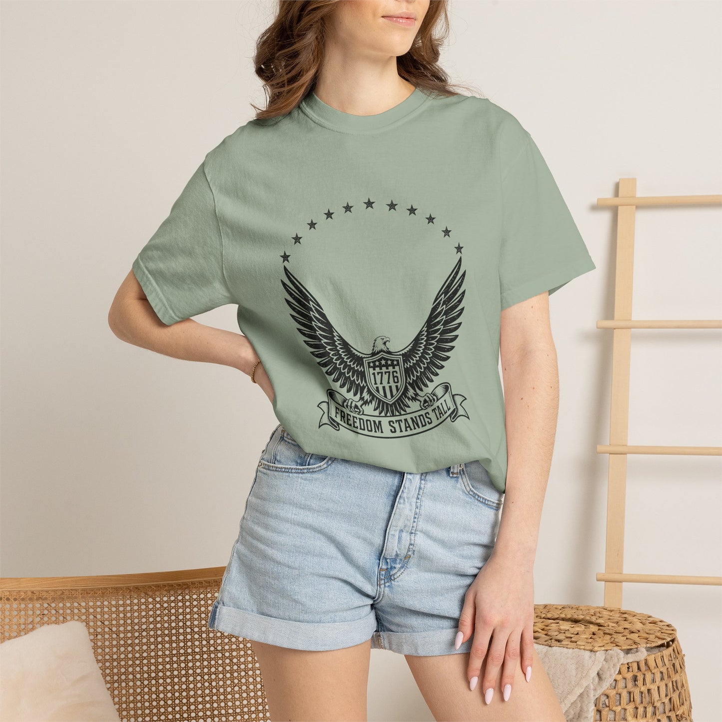 Freedom Stands Tall Eagle T-Shirt — 1776 Patriotic Tee