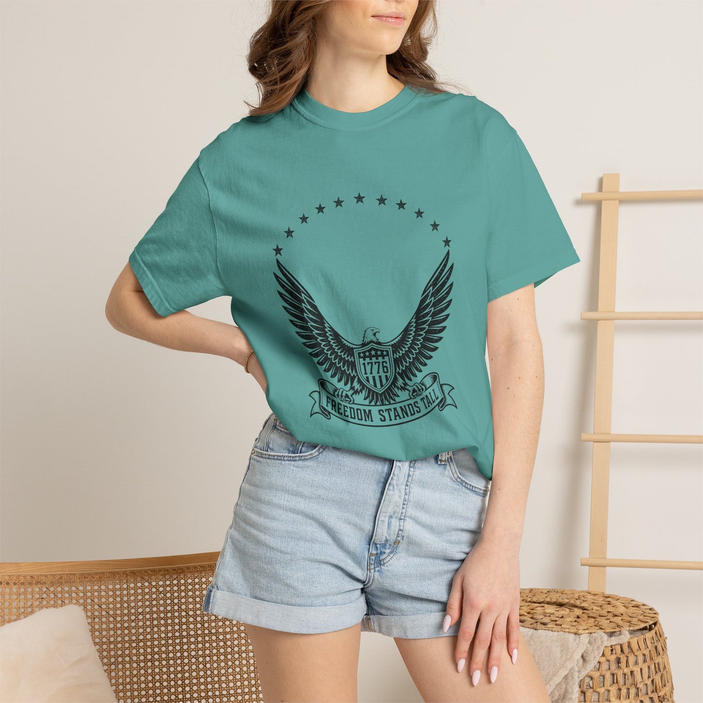 Freedom Stands Tall Eagle T-Shirt — 1776 Patriotic Tee