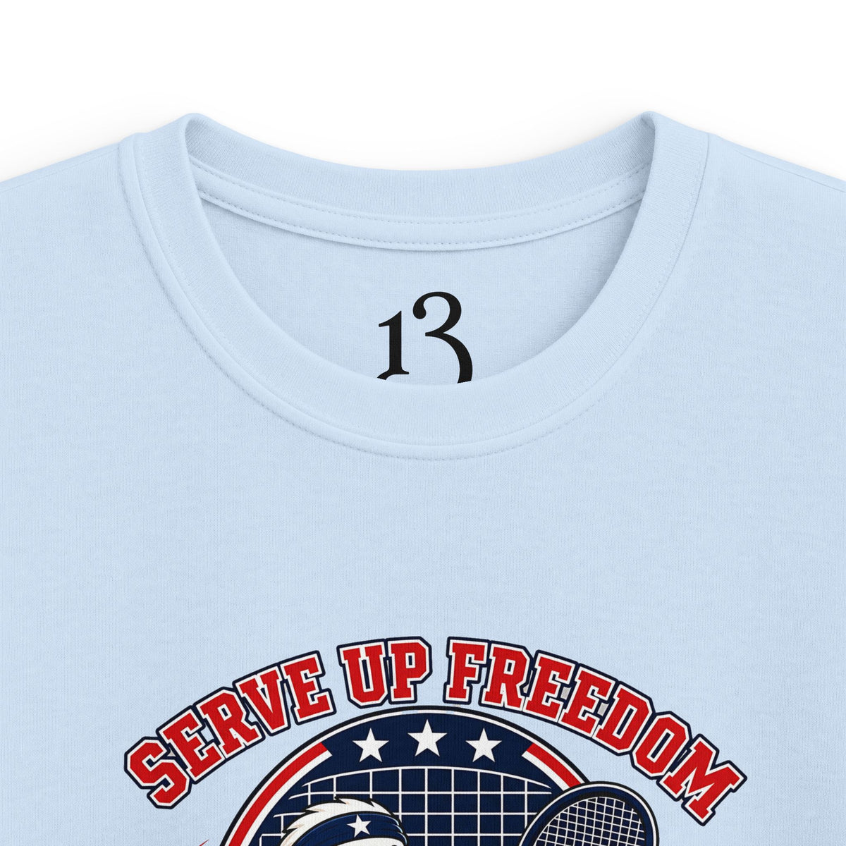 Kids Tee — 'Swing Up Freedom' Tennis Graphic Youth Shirt