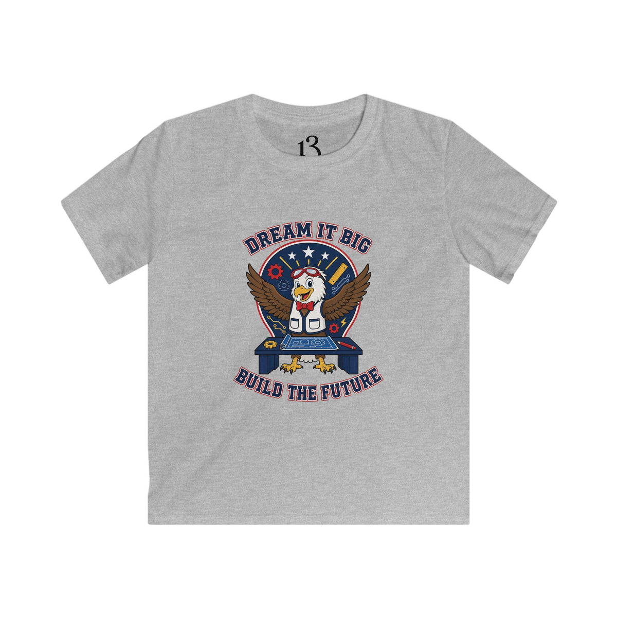 Kids Tee — "Dream It Big, Build The Future" Eagle Graphic