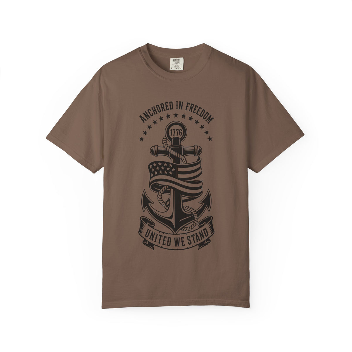 Anchored in Freedom T-Shirt — "United We Stand" Patriotic Anchor Tee