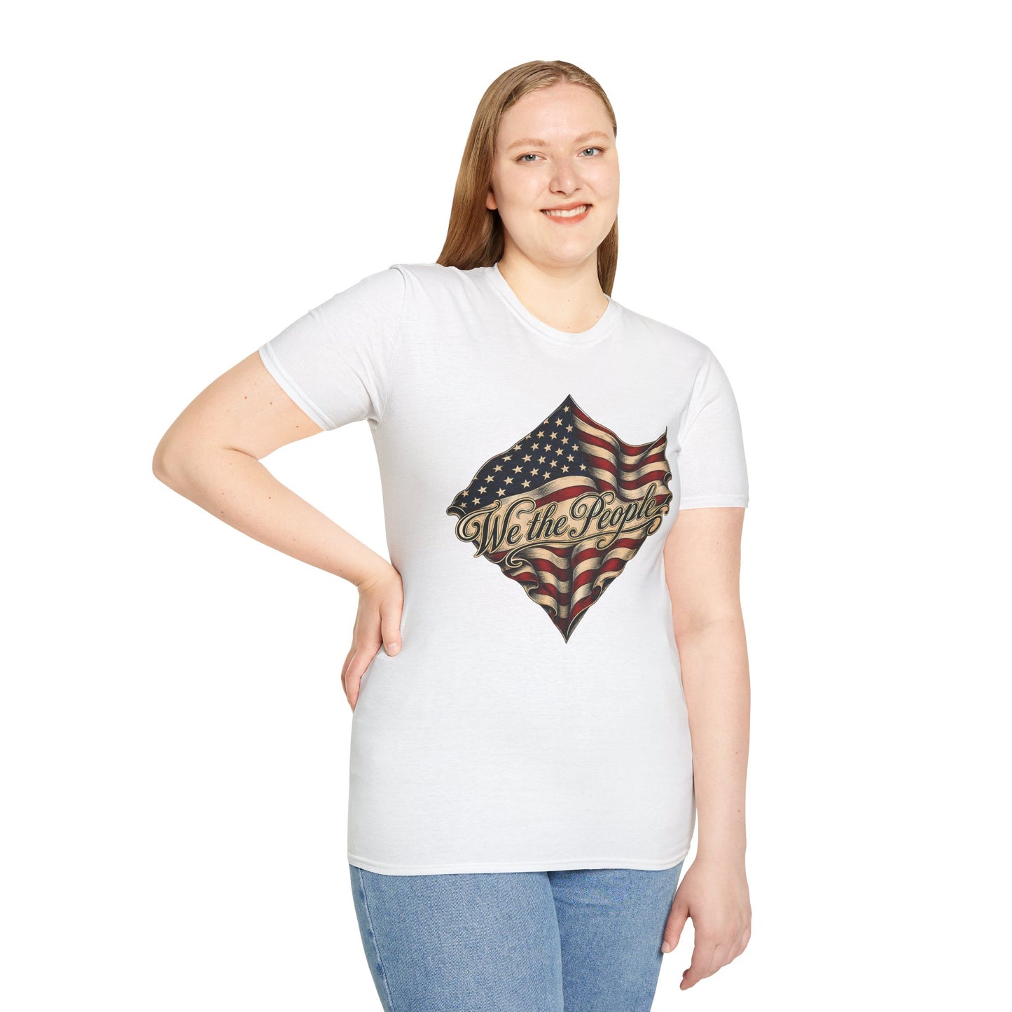 We the People Flag T-Shirt — Vintage American Patriotic Tee