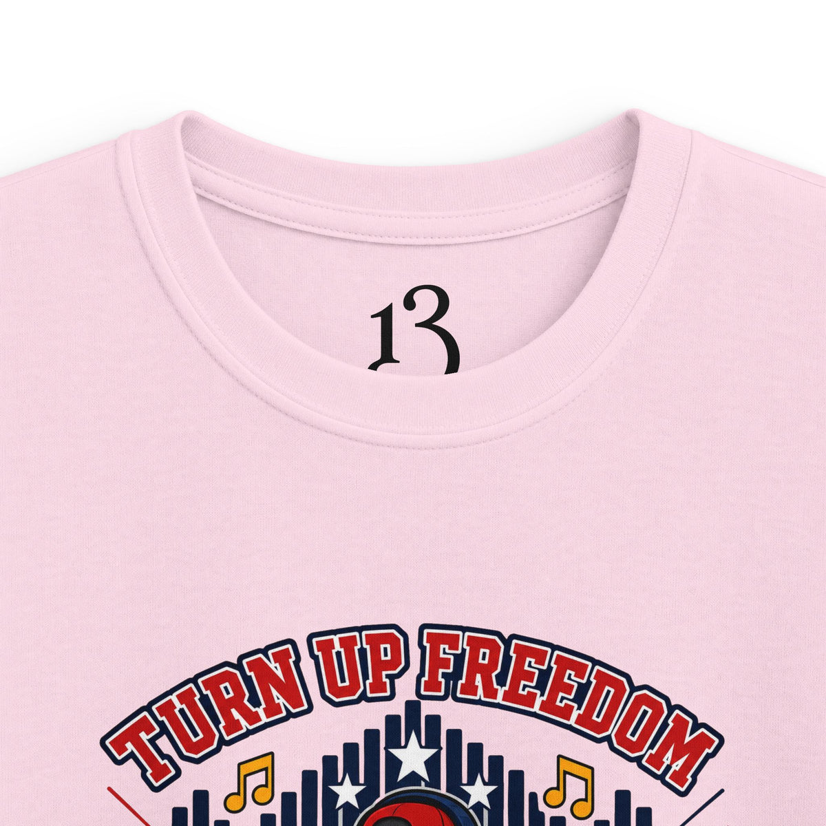 Kids Tee - "Turn Up Freedom" USA Sound Crew Patriotic Eagle Graphic