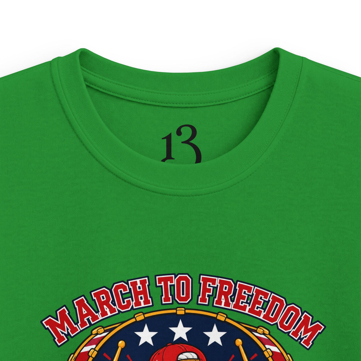 Kids Patriotic Eagle Tee - 'March to Freedom' Drumline Shirt