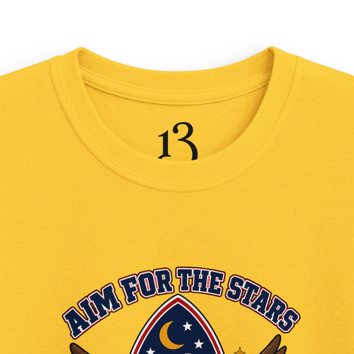 Kids Tee — 'Aim for the Stars' Rocket Eagle Graphic Shirt