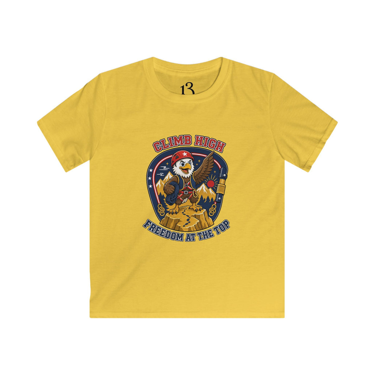 Kids T-Shirt – “Climb High, Dream Big” Adventure Graphic Tee