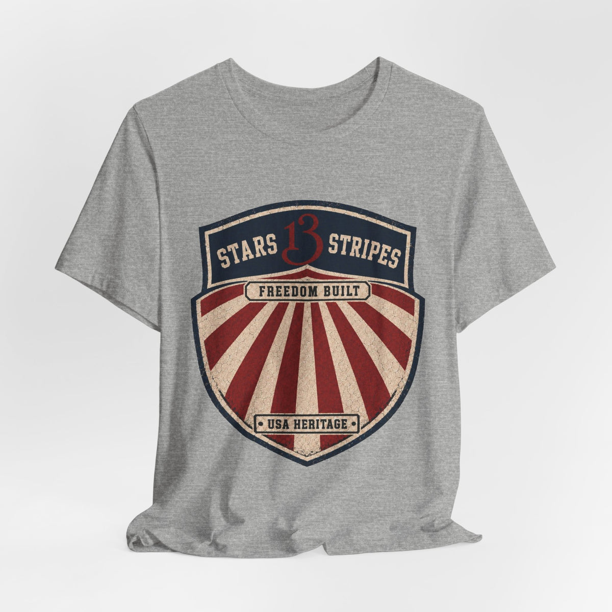 Stars13stripeS Shield T‑Shirt — Freedom Built USA Heritage Tee