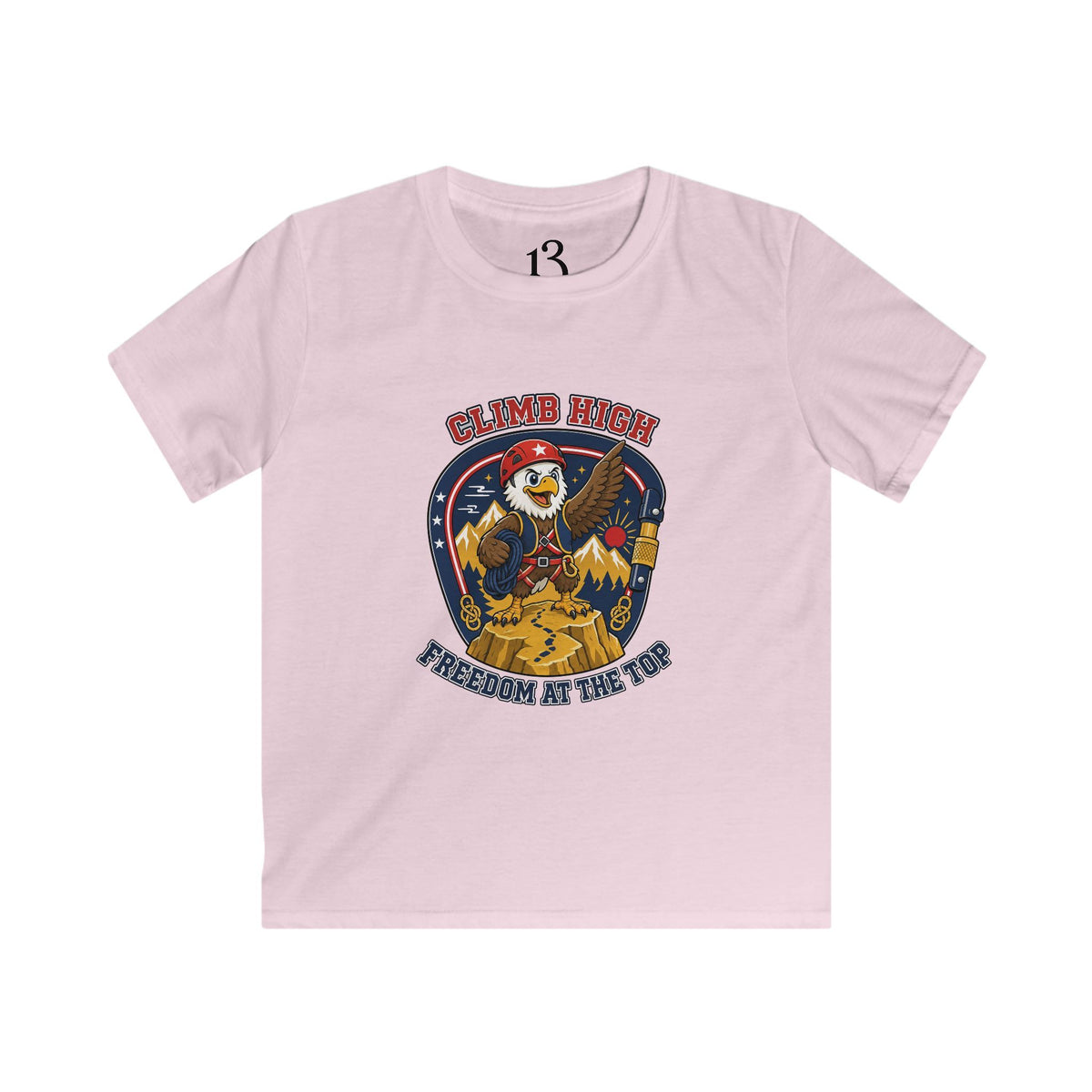 Kids T-Shirt – “Climb High, Dream Big” Adventure Graphic Tee