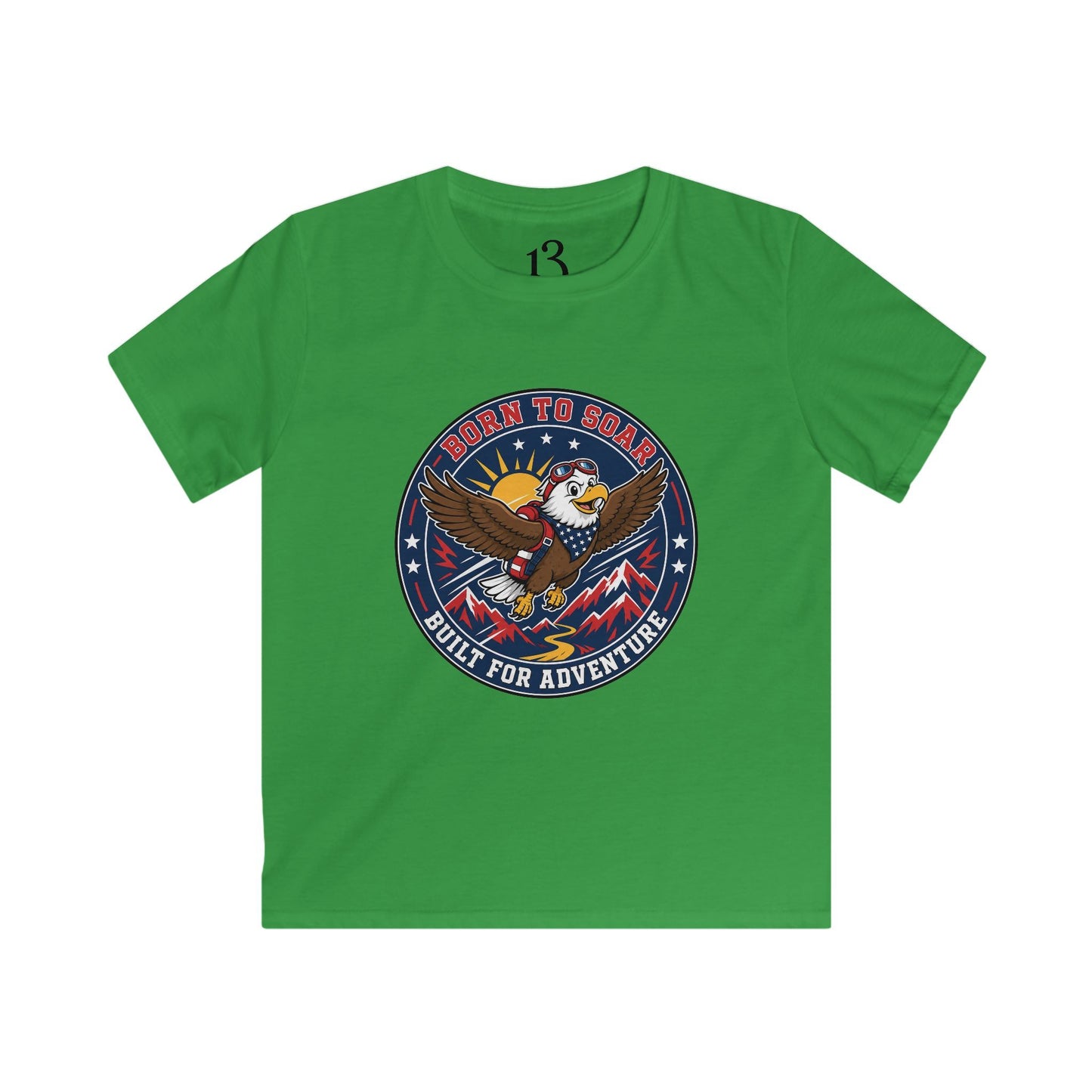 Kids Tee - "Born to Soar Built for Adventure" Eagle Graphic