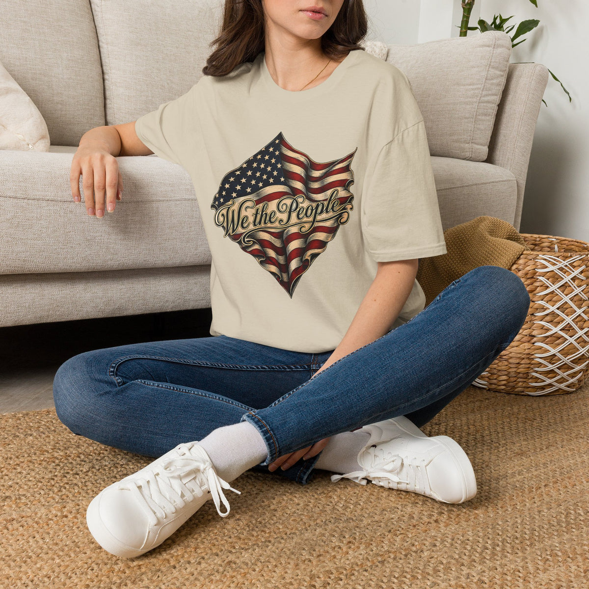We the People Flag T-Shirt — Vintage American Patriotic Tee