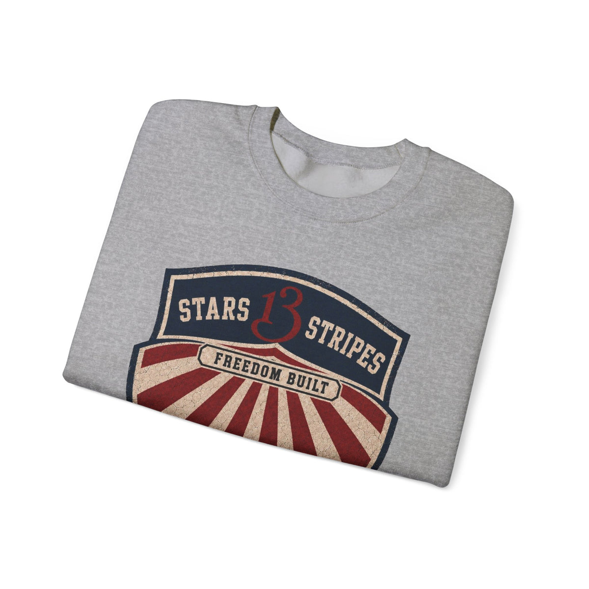 Crewneck Sweatshirt — Vintage 'Stars13stripeS' Patriot Shield