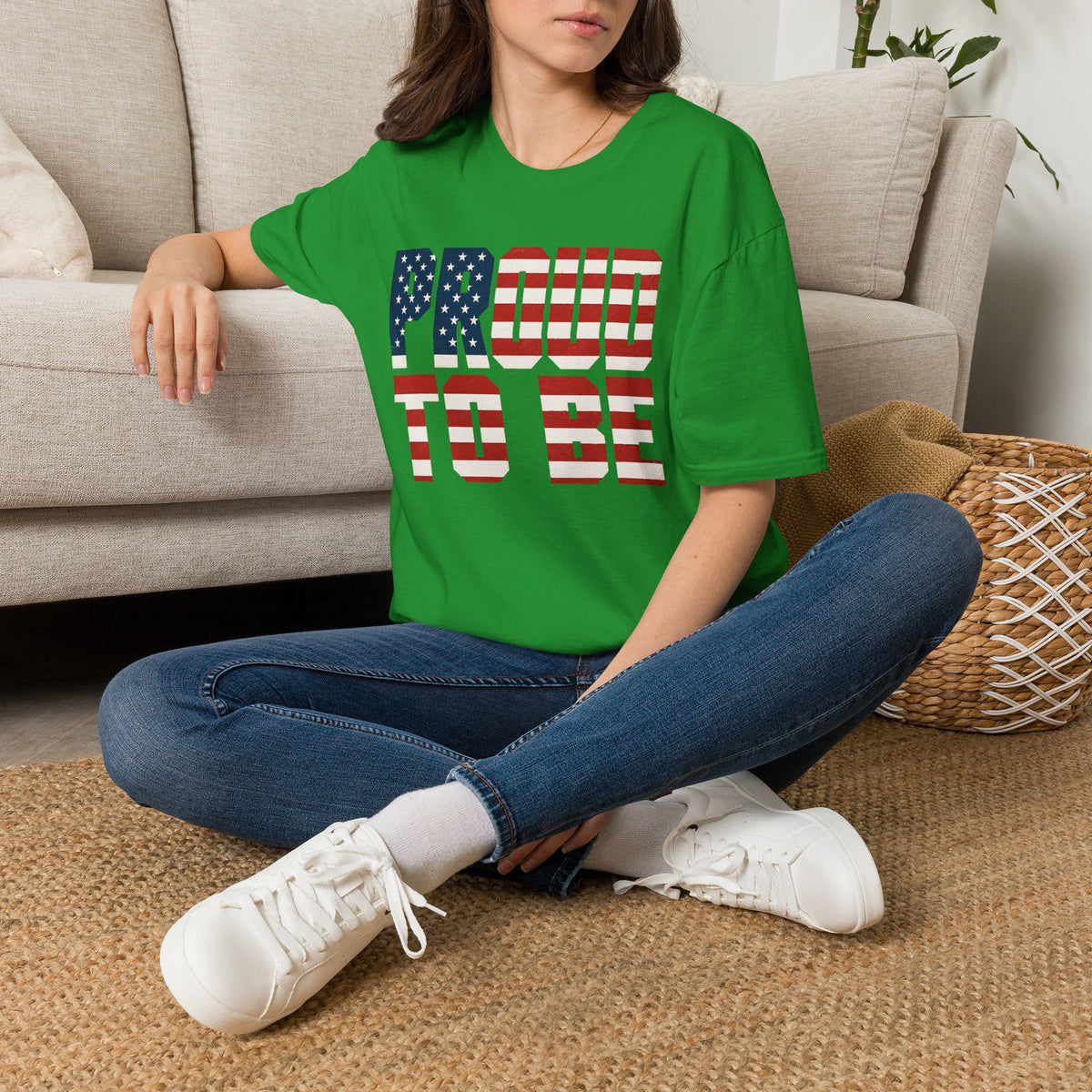 Proud To Be American T-Shirt — Patriotic USA Flag Graphic Tee