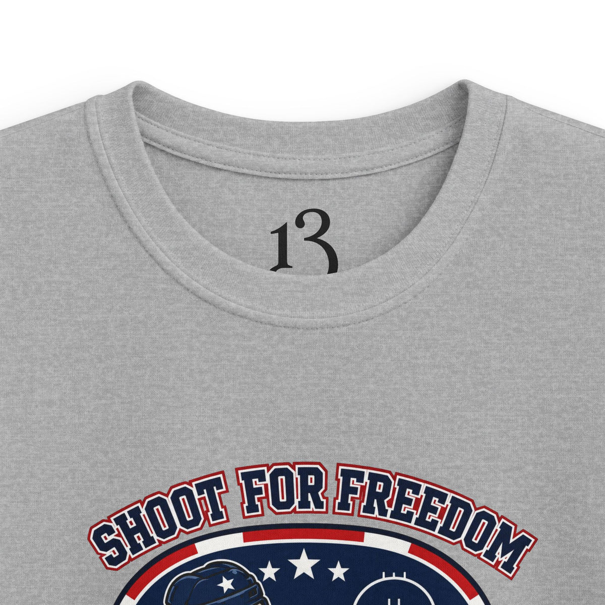 Kids Hockey Tee — "Shoot for Freedom" USA Hockey Crew Youth Shirt