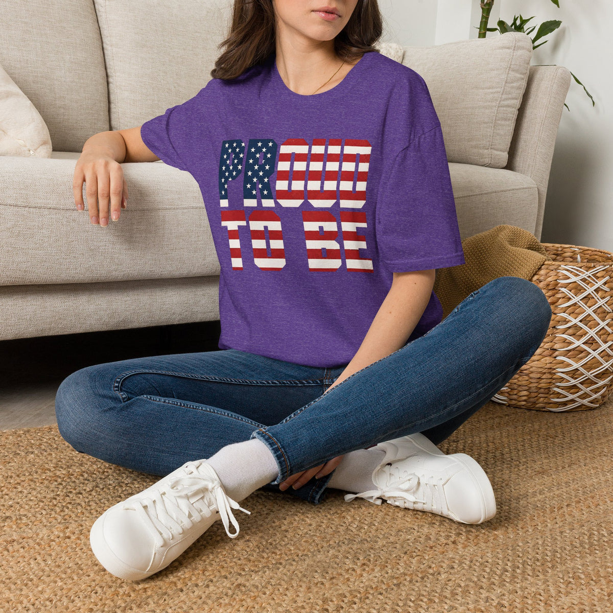 Proud To Be American T-Shirt — Patriotic USA Flag Graphic Tee