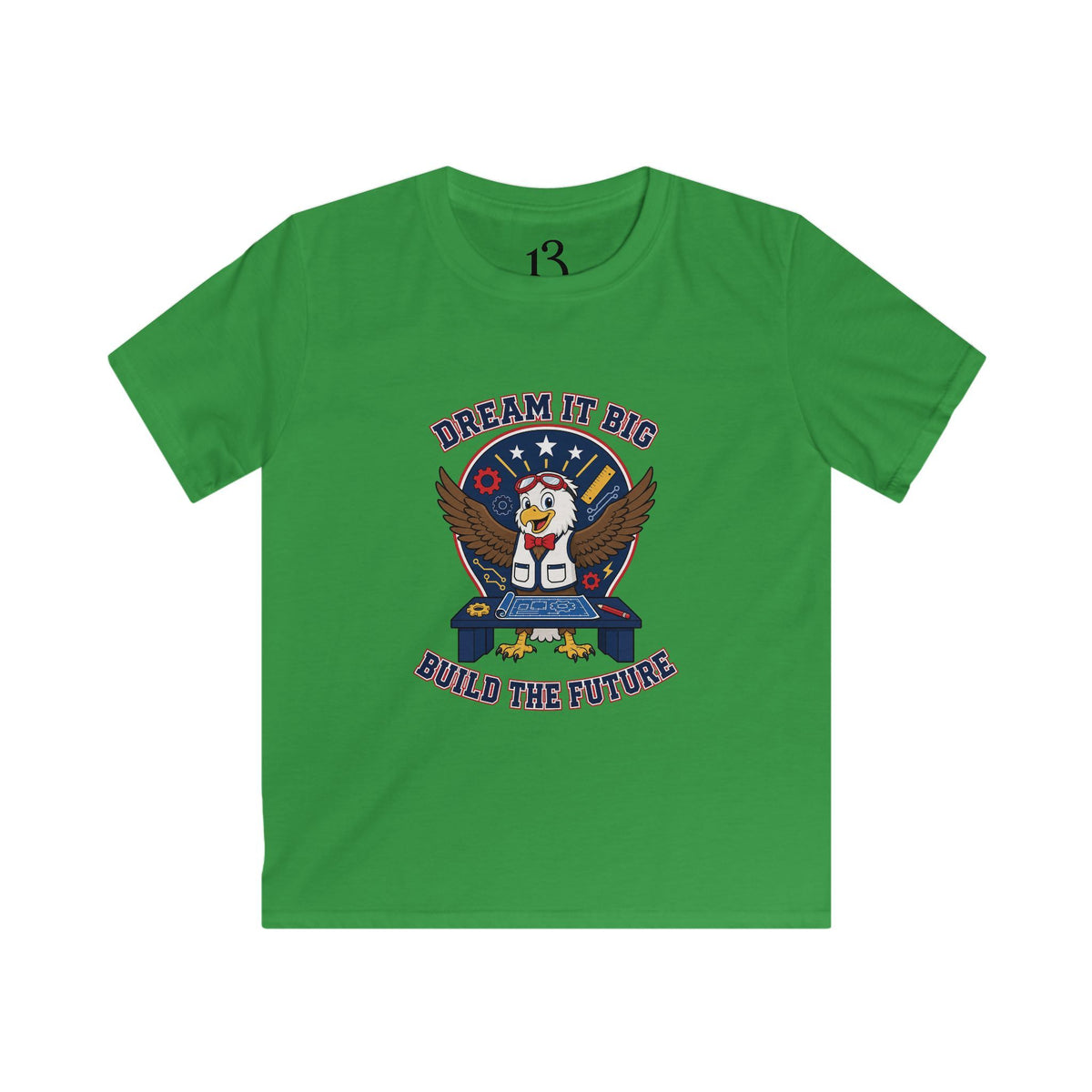 Kids Tee — "Dream It Big, Build The Future" Eagle Graphic