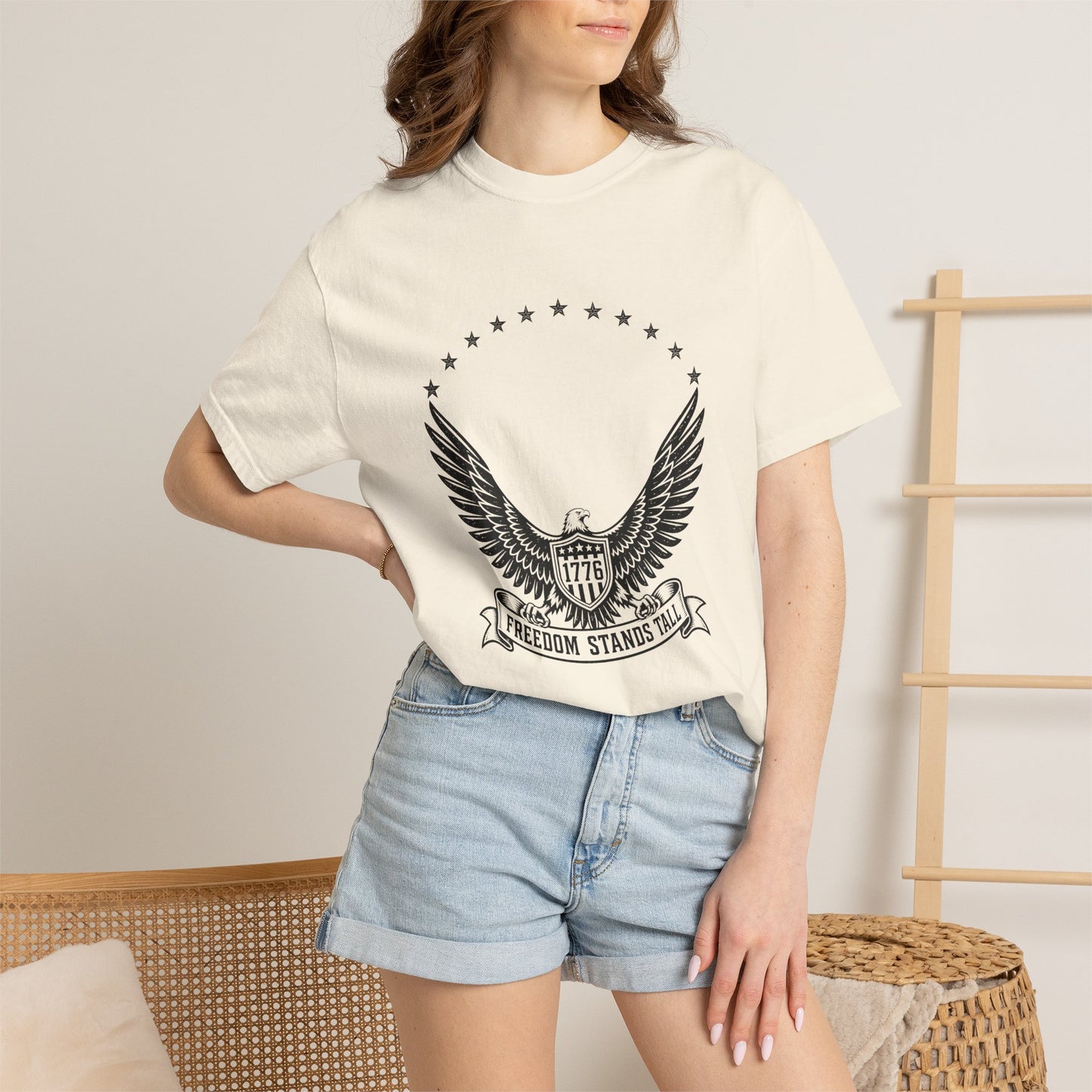 Freedom Stands Tall Eagle T-Shirt — 1776 Patriotic Tee