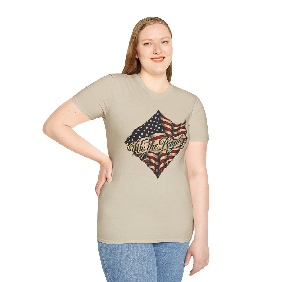 We the People Flag T-Shirt — Vintage American Patriotic Tee