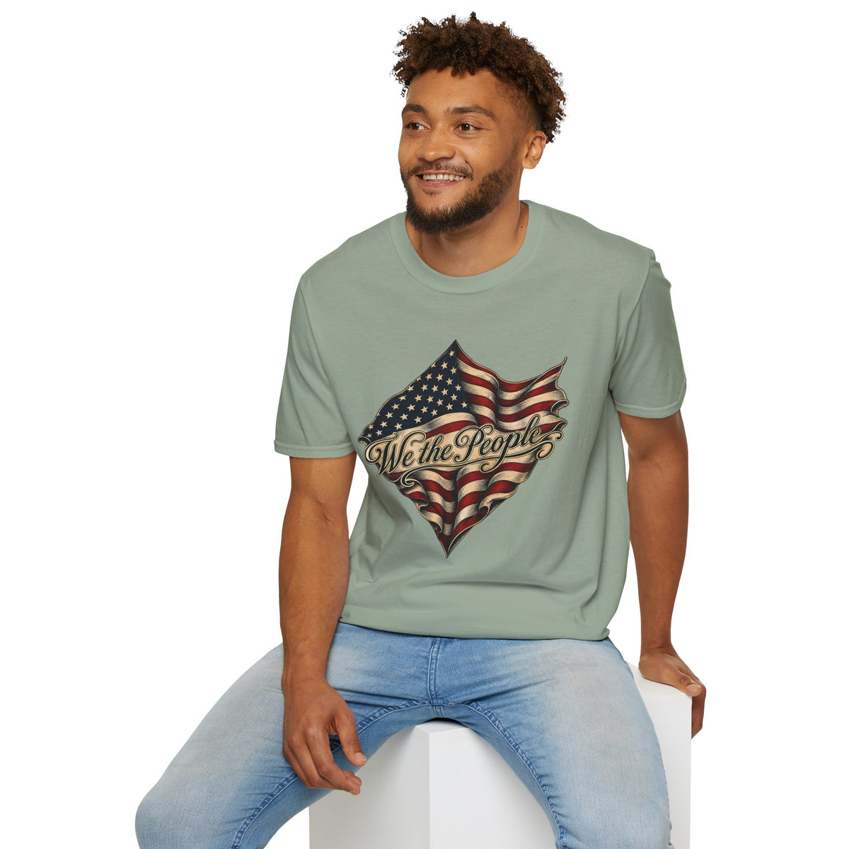 We the People Flag T-Shirt — Vintage American Patriotic Tee
