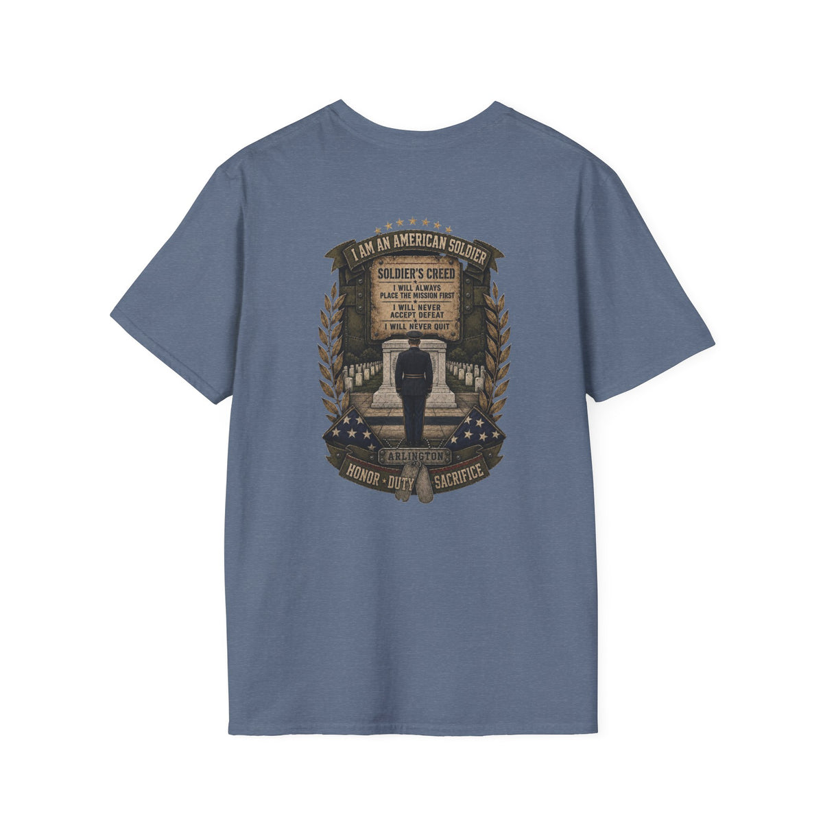 American Soldier Creed T-Shirt — I Am An American Soldier Military Tribute Tee