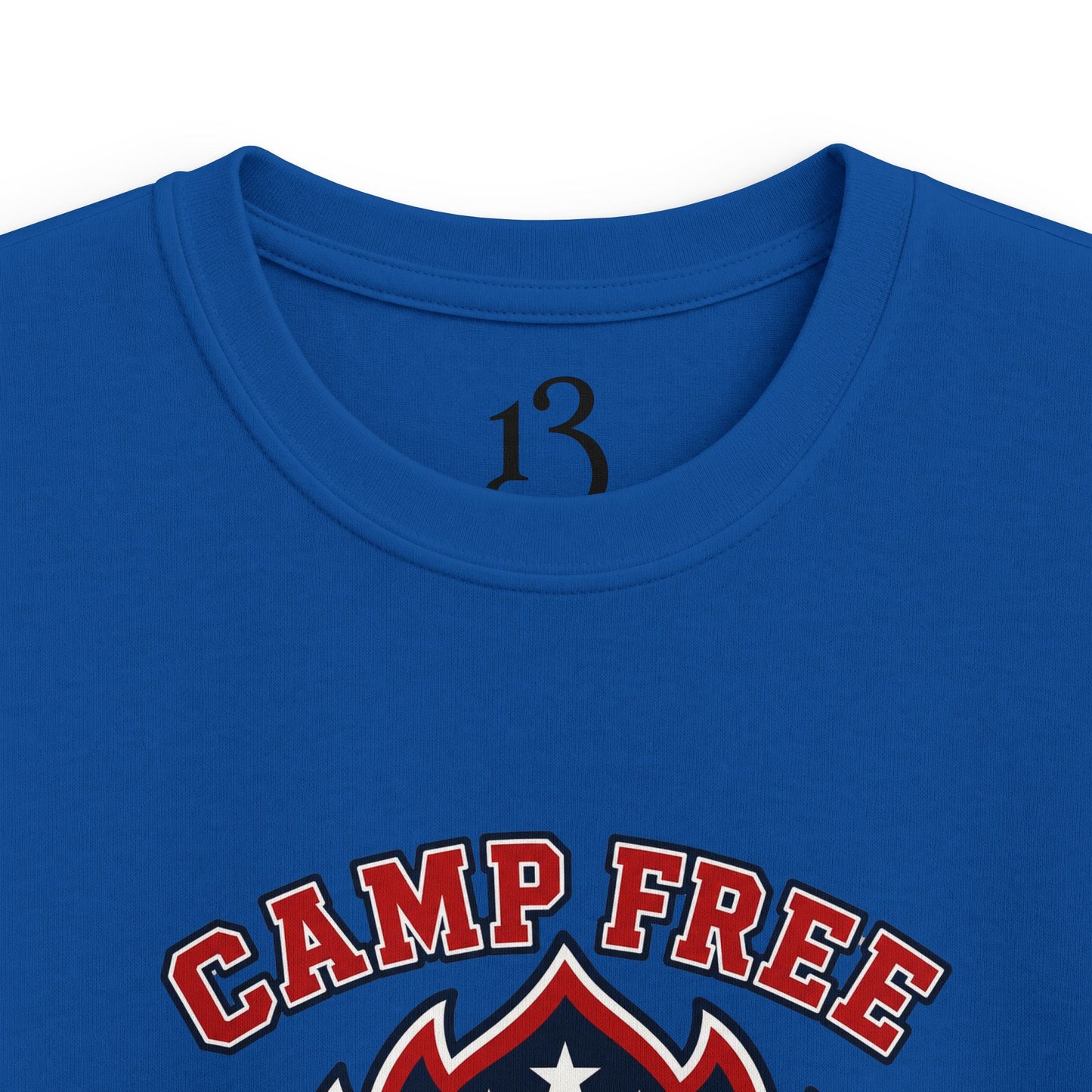 Kids Tee - "Camp Free" Eagle Camping Graphic Shirt for Outdoor-Loving Kids