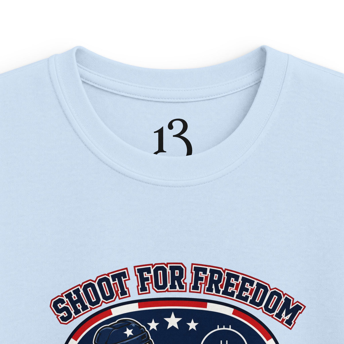 Kids Hockey Tee — "Shoot for Freedom" USA Hockey Crew Youth Shirt