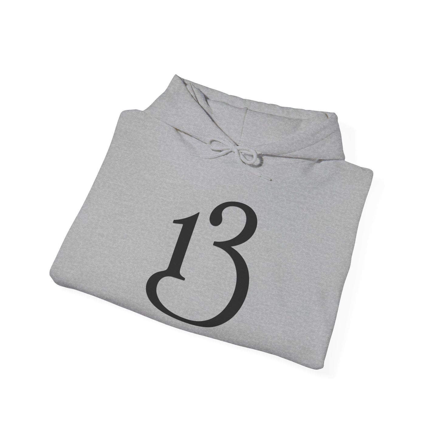 Hoodie — Minimal '13' Graphic Pullover