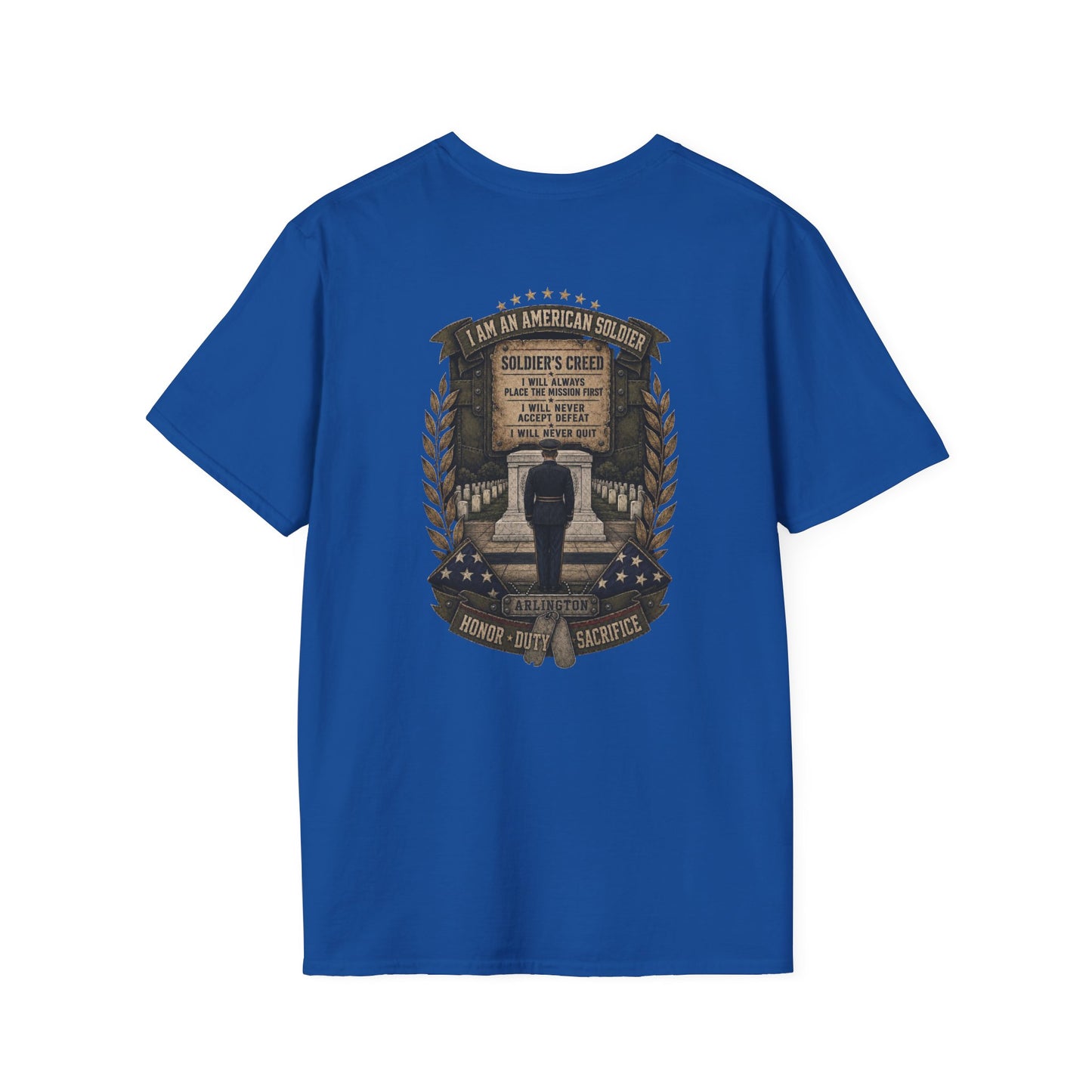 American Soldier Creed T-Shirt — I Am An American Soldier Military Tribute Tee