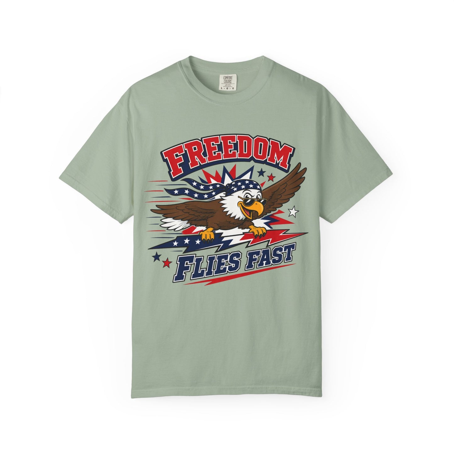 Freedom Flies Fast T-Shirt — Patriotic Eagle Graphic Tee